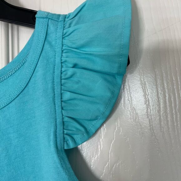 gb girls 2 piece blue ruffle set size M 8/10 nwt - Picture 6 of 9